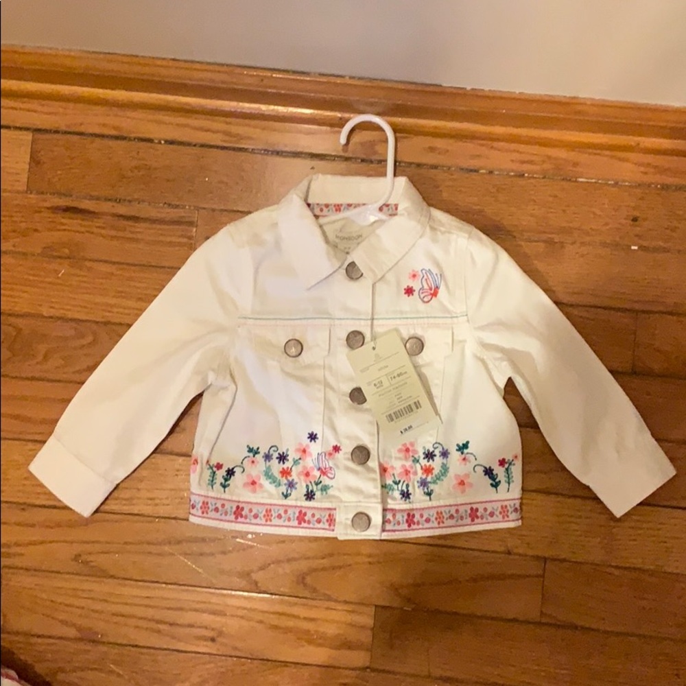 Monsoon Baby White Denim Jacket